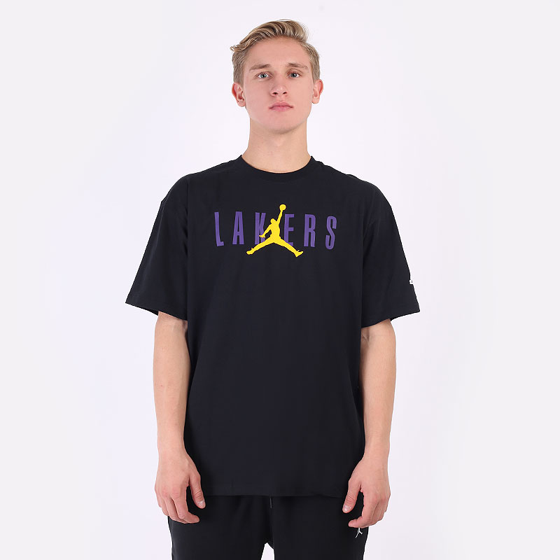 мужская черная футболка Jordan  Los Angeles Lakers Courtside Statement Tee DA6512-010 - цена, описание, фото 4